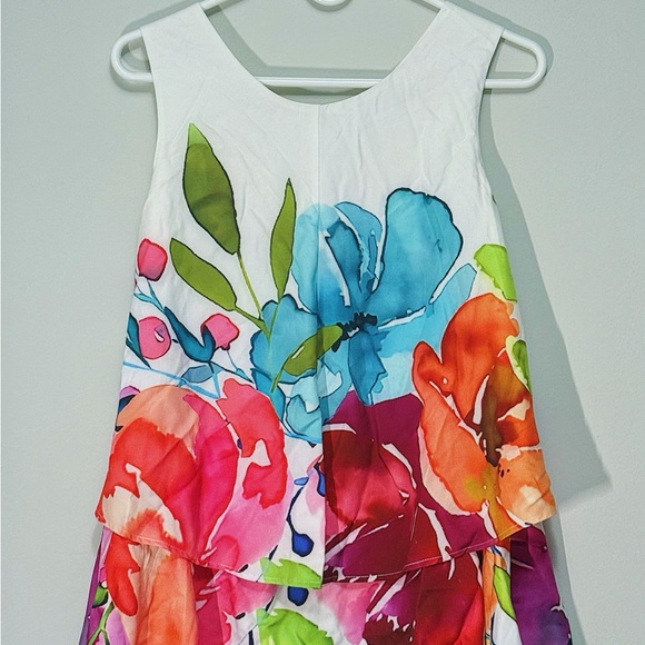 Vibrant Floral Tiered Top - Picture 2 of 2